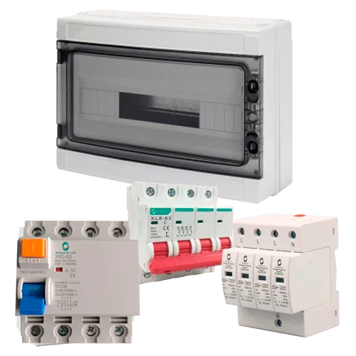 Kit Protecciones Alterna Trifásico 6 kW Aurensol