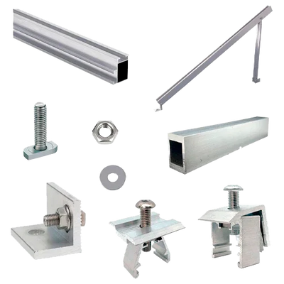 Estructura Aluminio Suelo Plano 6 Paneles