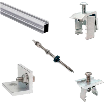 Estructura Aluminio Coplanar Tornillo 2 Paneles