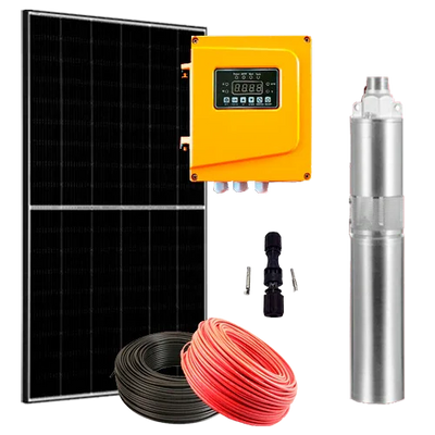 Kit Bomba Solar ZIRI 3SH1.5-70/24V Helicoidal 60m 1,6m³/h 0,3CV