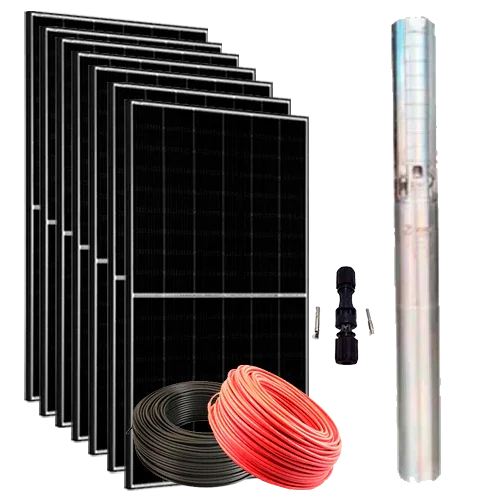 Kit Bomba Solar Híbrida ZIRI 4SC2-180 3CV 176m 5.4m³/h