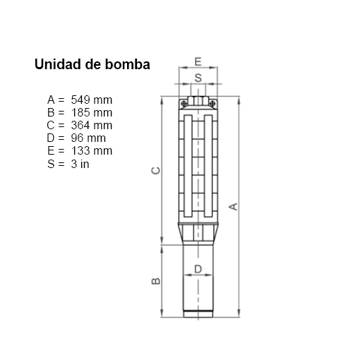 Bomba Solar Sumergible Lorentz PU1800 C-SJ30-1 49m³/h 10m Centrífuga