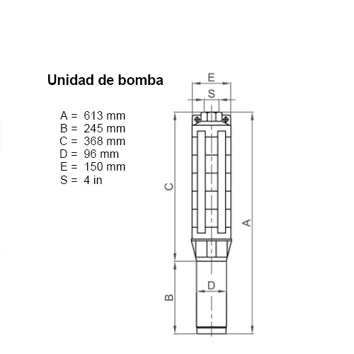Bomba Solar Sumergible Lorentz PU4000 C-SJ60-1 78m³/h 10m
