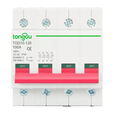 Magnetotérmico 4P 400V 63A Tongou TOD10-125