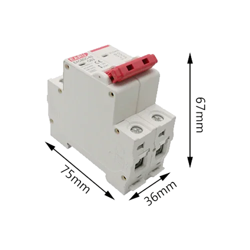 Interruptor DC EARU MCB 1000V 20A 2P