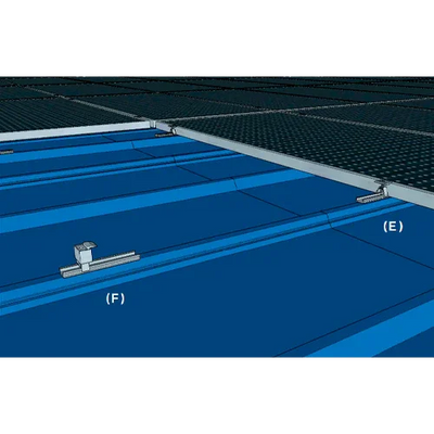 Estructura Aluminio Coplanar Chapa 10 Paneles con Microrail