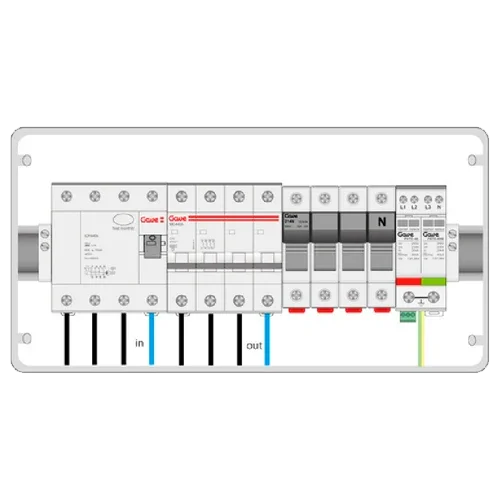Caja Protecciones AC Trifásico GAVE ACT25SDA 17kW 25A 30mA