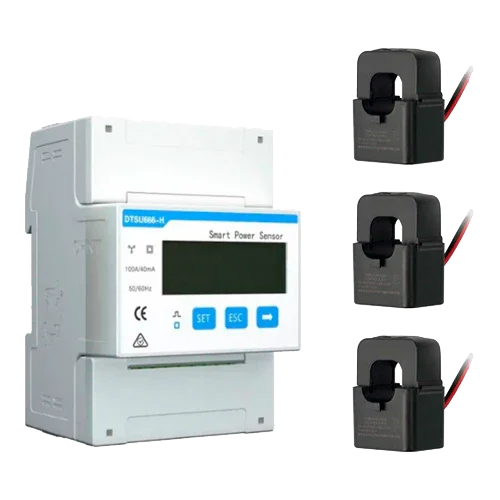 Medidor Trifásico Hoymiles DTSU666 con 3 CTs 100A RS485