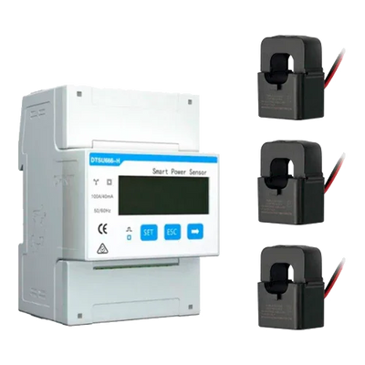 Medidor Trifásico Hoymiles DTSU666 con 3 CTs 100A RS485