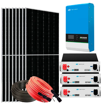Kit Solar Aislado 8000W 48V con Baterías de Litio 15,12kWh