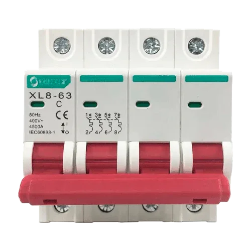 Magnetotérmico XL8-63 4P 25A 400V AC Curva C