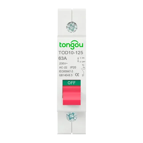 Magnetotérmico 1P 230V 125A Tongou TOD10-125