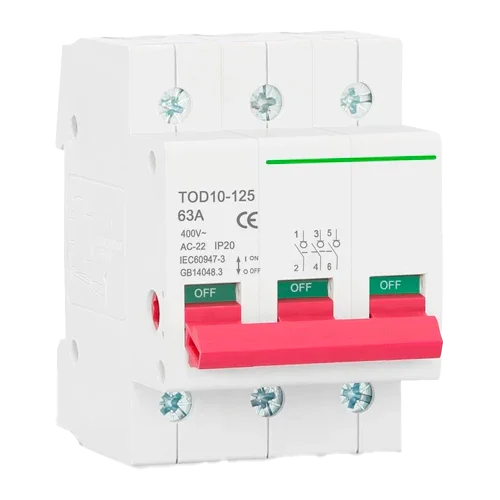 Magnetotérmico 3P 400V 63A Tongou TOD10-125