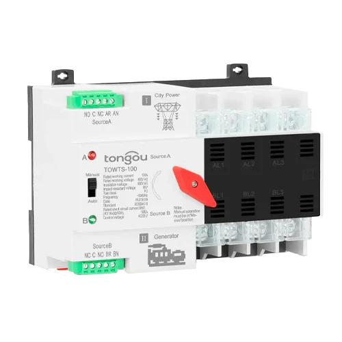 Interruptor de Transferencia 4P ATS 100A Tongou TOWTS-100