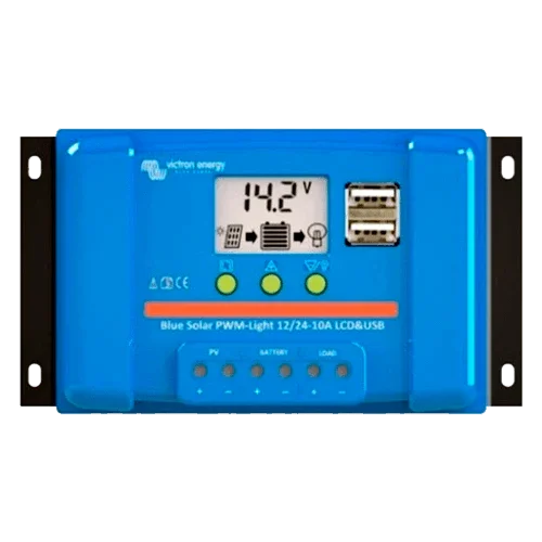 Regulador de Carga PWM Victron BlueSolar LCD&USB 12/24-10 10A